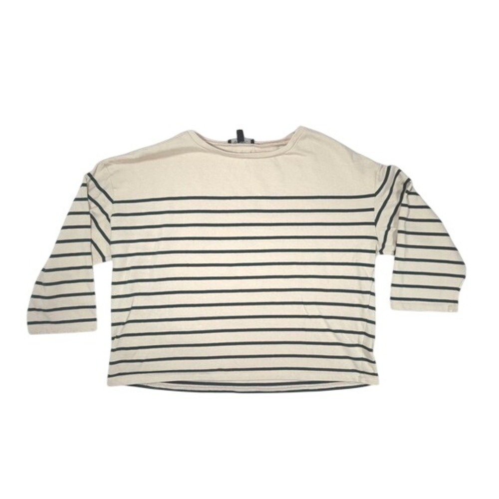 Weekend Max Mara‎ Top Estella Cotton Striped Knit 3/4 sleeve size Medium/Large